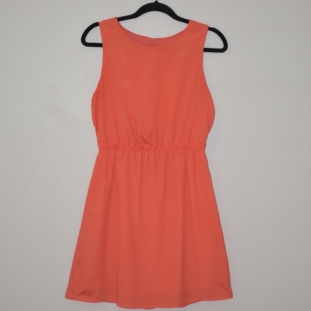 Bright Coral Open Back Dress